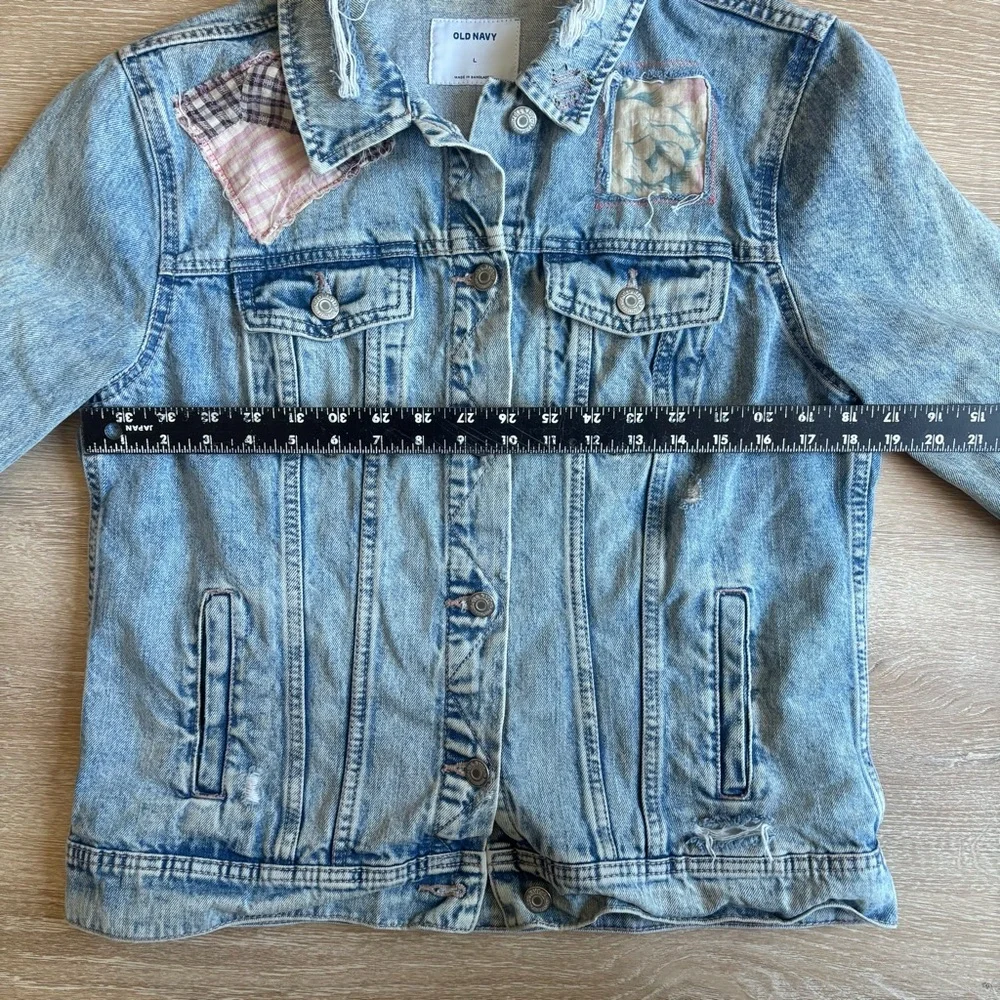 Upcycled Old Navy Patchwork Jean Jacket - Picture 13 of 15
